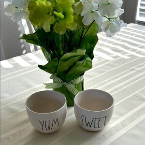 Rae Dunn White Ceramic Cups - Yum & Sweet
